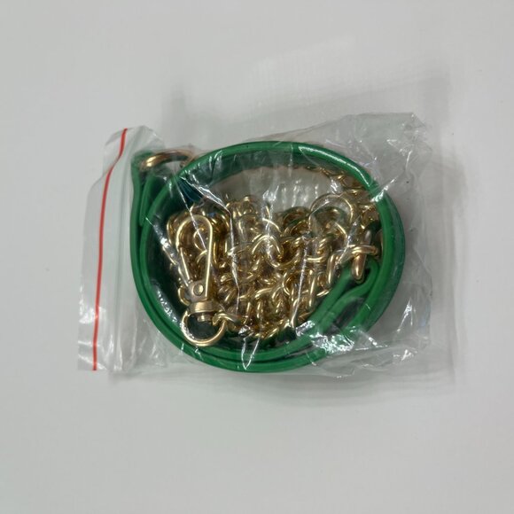 Mermaid Metallic Green / Iridescent - Gold Buckle Crossbody / Chain Straps - NWT - Picture 9 of 10